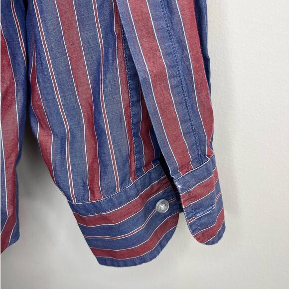 Vintage Striped L.L. Bean‎ Long Sleeve Mens Button Up Size XL 90s Office - Picture 5 of 5